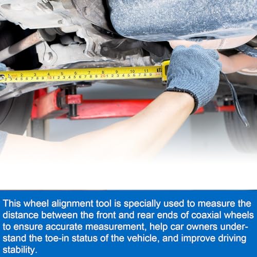 Image of Wheel Alignment Tool, Camber Alignment Tool, Alignment Tool, Precise Measurement, Easy to Adjust Suspension, Durable Wheel Alignment Kit, Includes 2 Measuring Tape