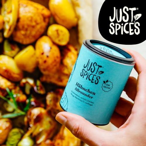 Foto von Just Spices Hähnchen Allrounder I Mariniere Geflügel, Brathähnchen, Wings und vieles mehr I Gewürzdose, 79 g