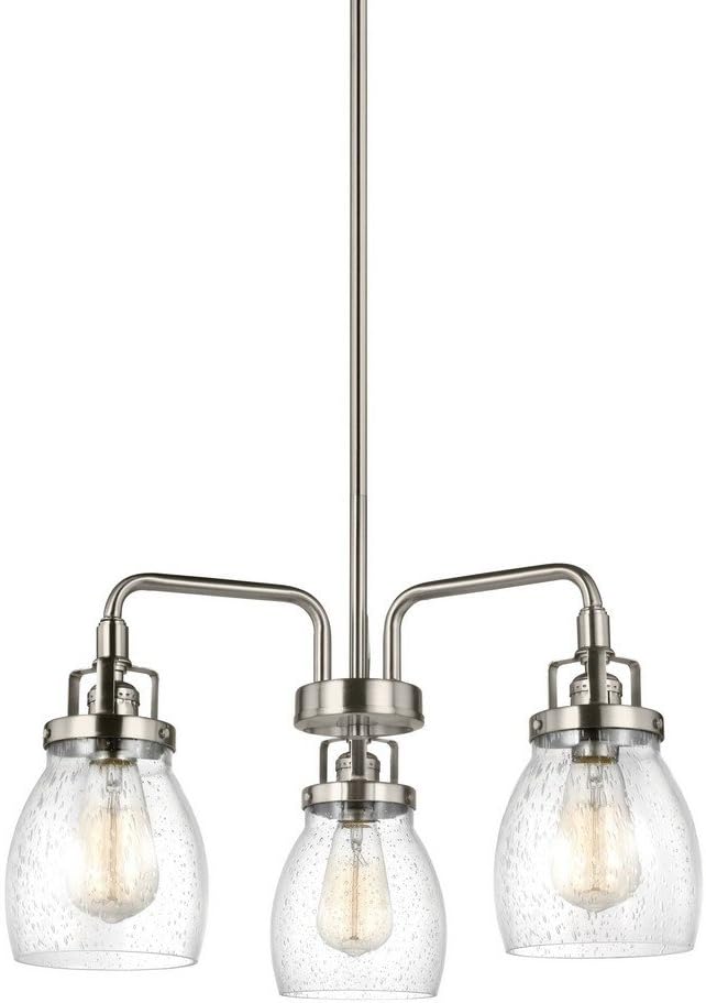 Sea Gull Lighting 3114503-962 Belton Three Light Chandelier, Brushed Nickel