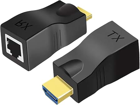 Amazon.com: Hdmi Extender Over Ethernet Cat 5e/ 6 Cable, HDMI to