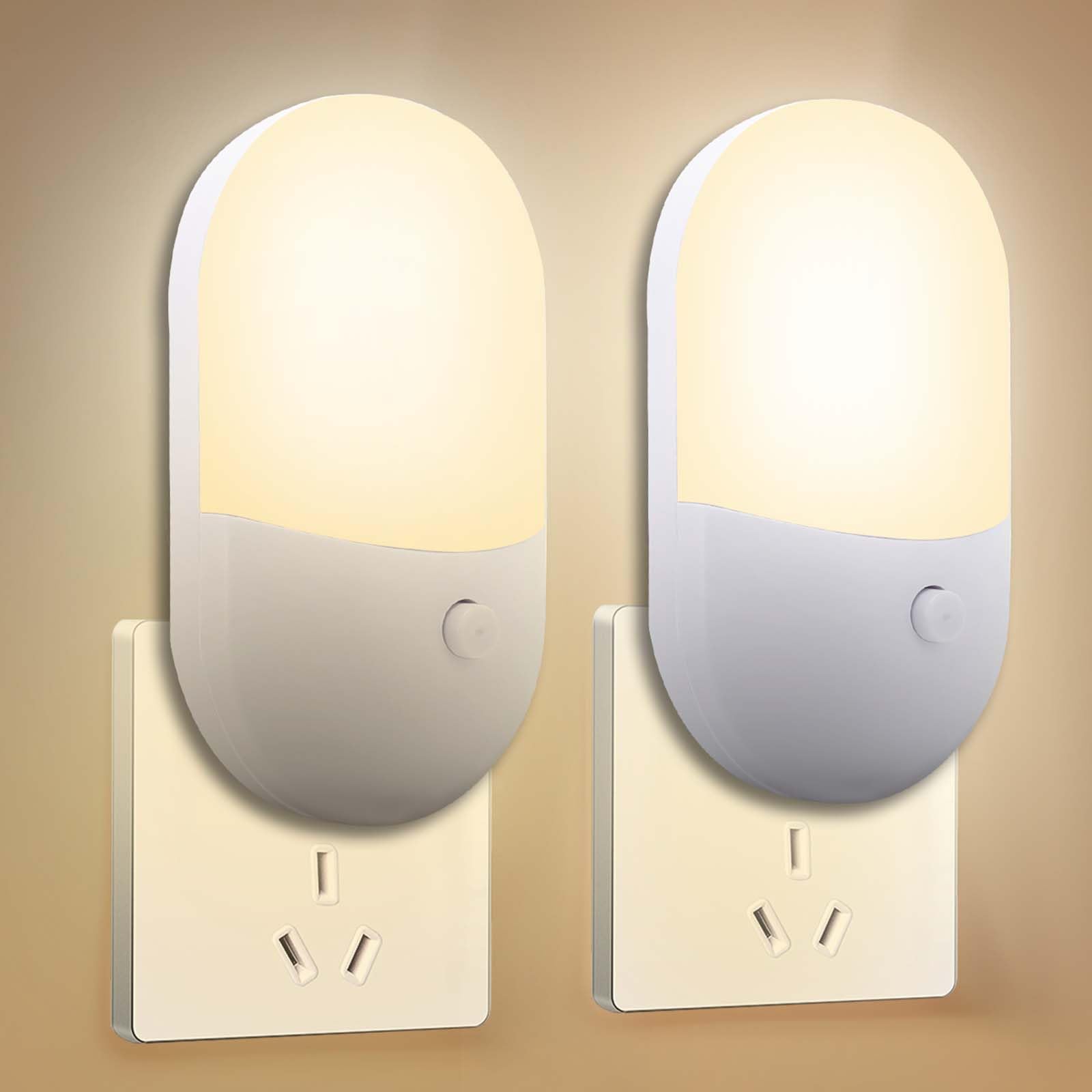Jermoner Luz de Noche — 2 Pack Lampara de Noche para Bebe Niños