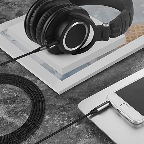 Cable de audio auxiliar 2.5mm a 3.5mm 1.2 m trenzado miniatura 6