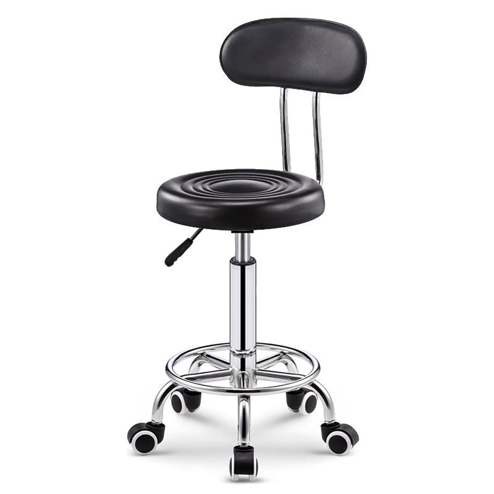 Tabouret de bar pivotant ergonomique fini le mal de dos chaise de cuisine réglable en cuir