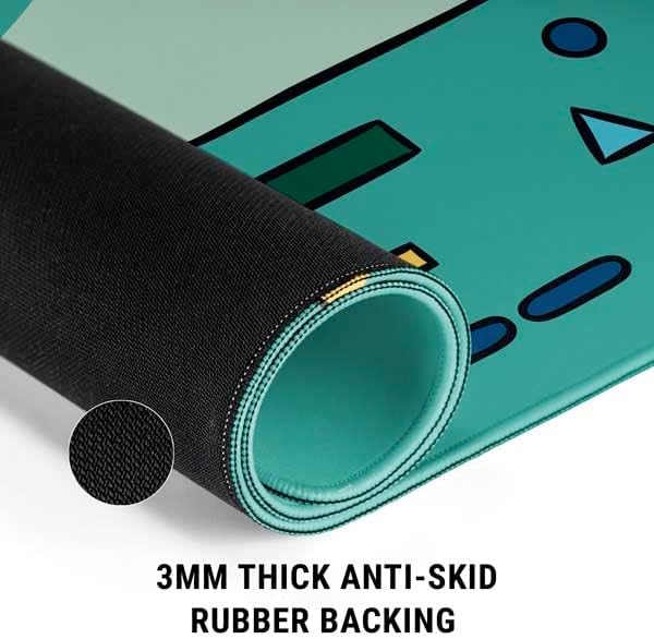 Skinit Large Gaming Mouse Pad - Officially Licensed BMO Design with Stitched Edges, Waterproof, Non-Slip Rubber Base, Desk Mat for Keyboard & Mouse, 31.5" x 11.8" inches