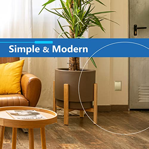 Image of LIDER Blank Metal Wall Plate, Stainless Steel Blank Outlet Cover, Corrosion Resistant, Mid-Size 1-Gang 4.88 inch x 3.11 inch, 201 Stainless Steel, LMWP-01M-BB, Brushed Brass