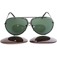 Porsche Design 8478C Sunglasses Matte Gray Frame with Interchangeable 66mm Lens