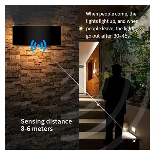 Aplique LED de pared con sensor de movimiento e iluminación impermeable para exterior 4