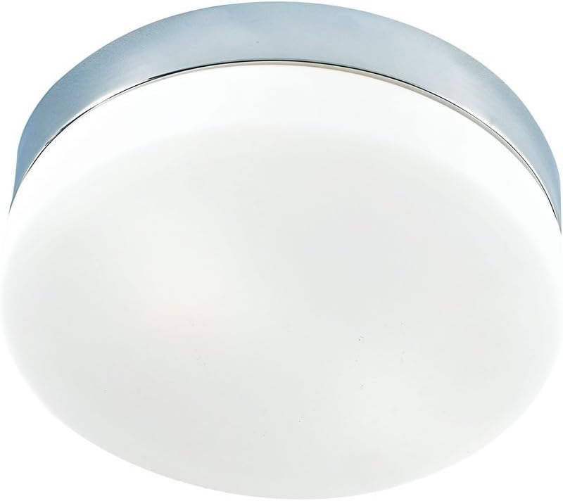 Alico Lighting FM1050-10-15 Flush Mount Light, Chrome Finish with White Opal Glass Shades