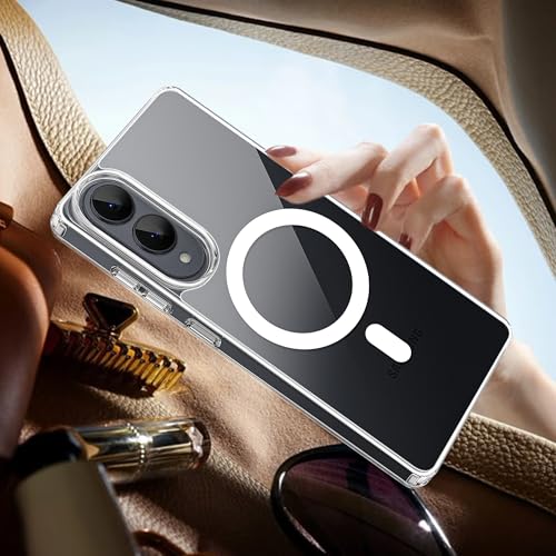 Image of A rtistque Clear Back Cover Case for Samsung Galaxy S25 Edge Compatible with Mag-Safe| Acrylic | Transparent Case for Samsung S25 Edge | Shockproof TPU | Stylish Protective Design - Transparent