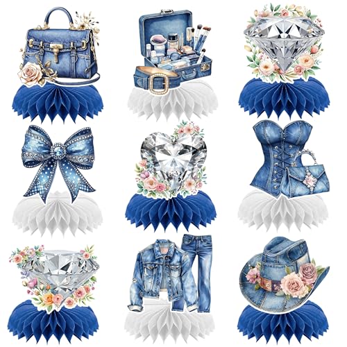 MOIZYNG Denim and Diamonds Party Decorations