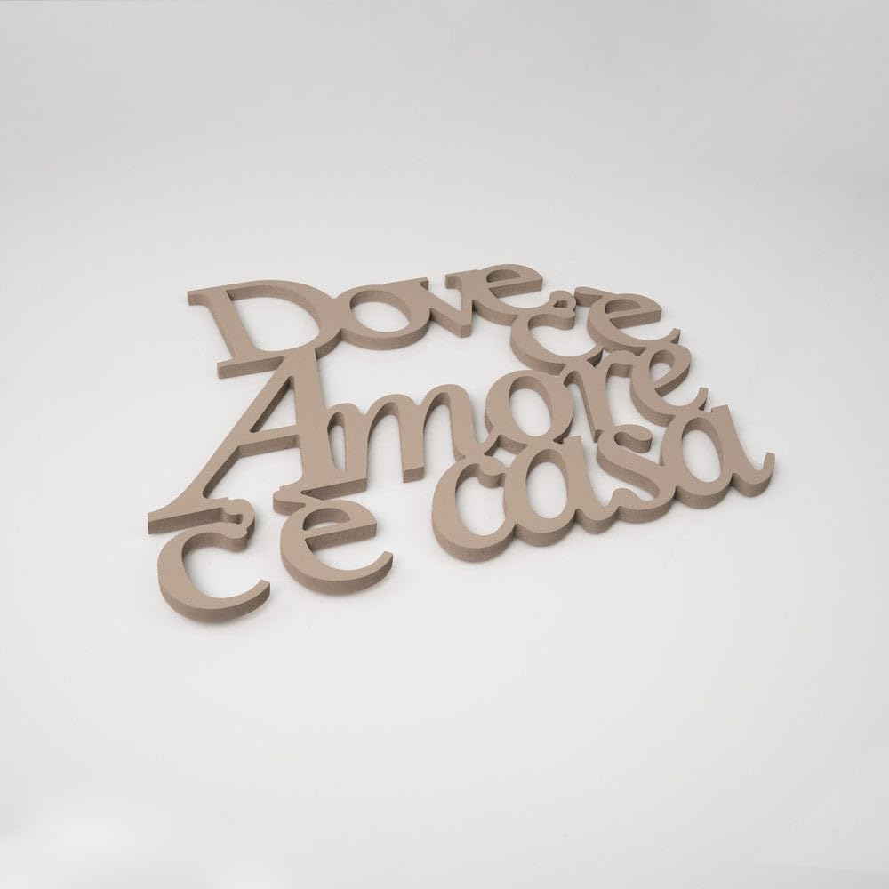 Letras de madera para colgar en la familia, donde hay amor, hay casa, decoración de madera de pared, decoración moderna para la casa, Made in Italy