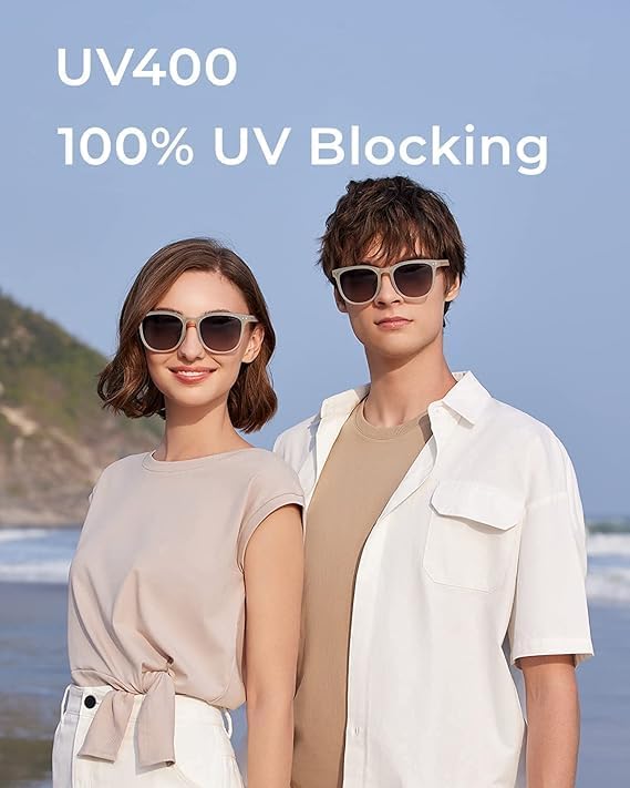 Image of BENEUNDER Polarized Sunglasses for Men Women, Ultra Lightweight Folding Sunglasses with Organizer