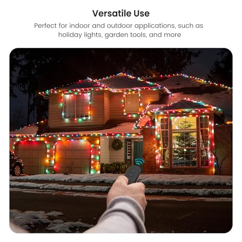TREATLIFE-Outdoor-Wireless-Remote-Control-Outlet-2-in-1-Individual-Control-Sockets-IP64-Weather-Resistant-Electrical-Outlet-Switch-Heavy-Duty-3-Prong-Plug-Max-Power-1800W-Battery-Included