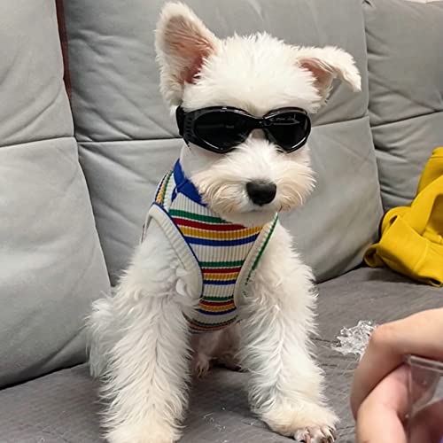 Vevins Dog Goggles Sunglasses For Middle & Large Dog, Uv Protective Foldable Pet Sunglasses Adjustable Waterproof Eyewear(Black) #TOP3