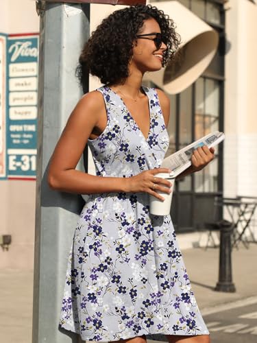 Image of CATHY 2026 Womens Casual Dress Summer Sleeveless Dresses V Neck Wrap Sexy Sundress with Pockets S-2XL