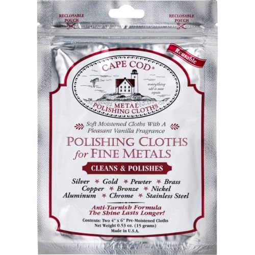 Cape Cod Polish Co Metal Polishing Cloths Foil Pouch 0.53oz,