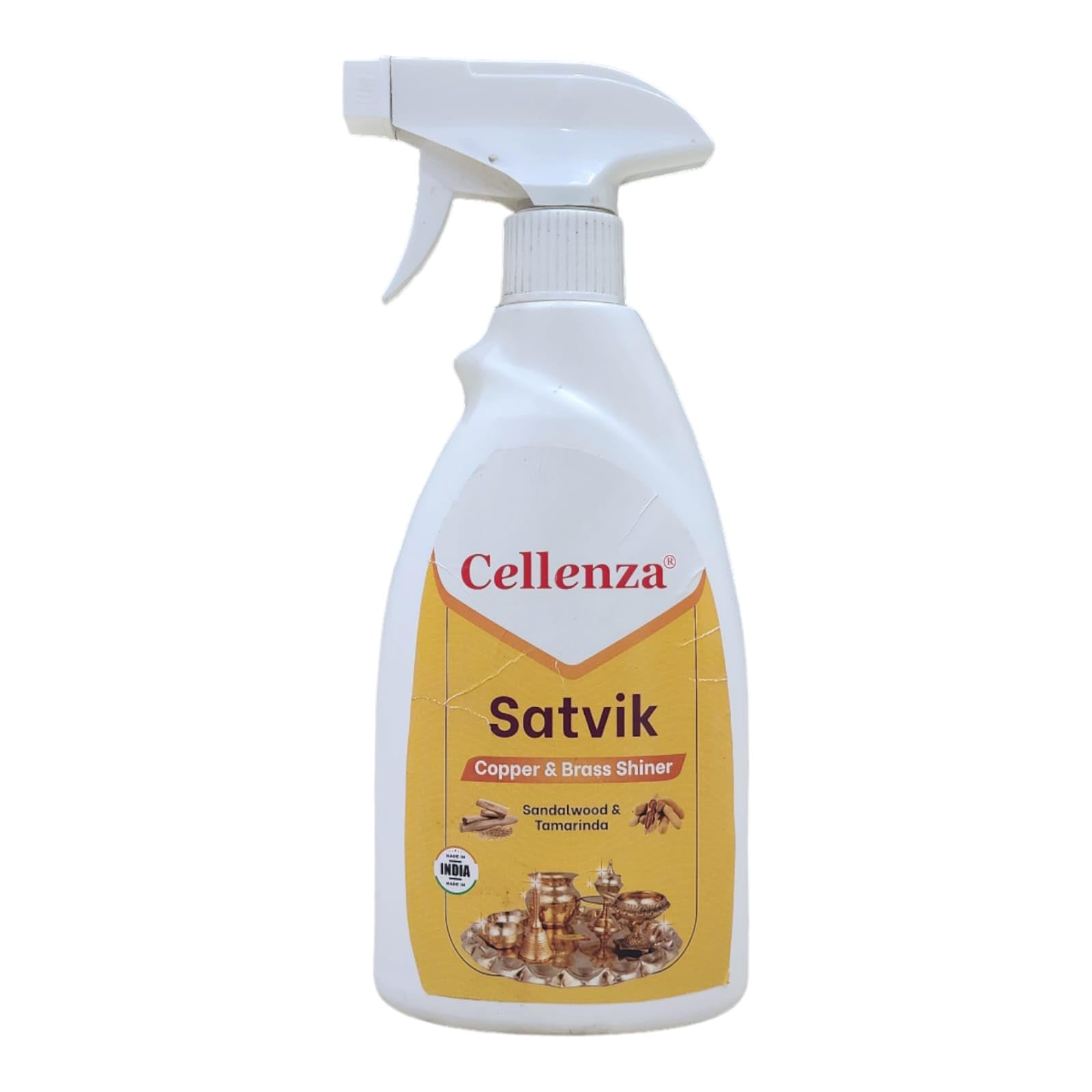 CELLENZA SATVIK Cleaning Spray for Copper and Brass (450ml) I Instant shine, effortless cleaning, copper cleaning liquid spray I brass cleaning liquid I long lastic awesome solution (B0D14Y7DGL) Amazon Price History, Amazon Price Tracker