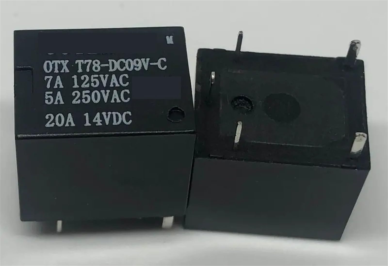 Relé electromecánico OTX T78-DC09V-C interruptor de 5 pines 9V 20A 2