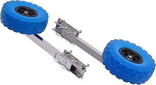 Schlauchboot Transporträder aus Edelstahl, Klappbar Bootstrailer Schlauchbooträder bis 150 kg, Leichter Transportwagen für Zodiac, Camping und Angeln