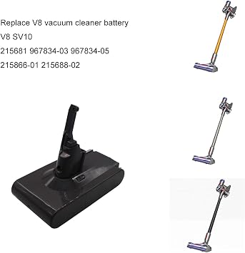 V8 Battery 3000mAh 21.6V Compatible with V8 SV10 215681 967834-08 967834-05