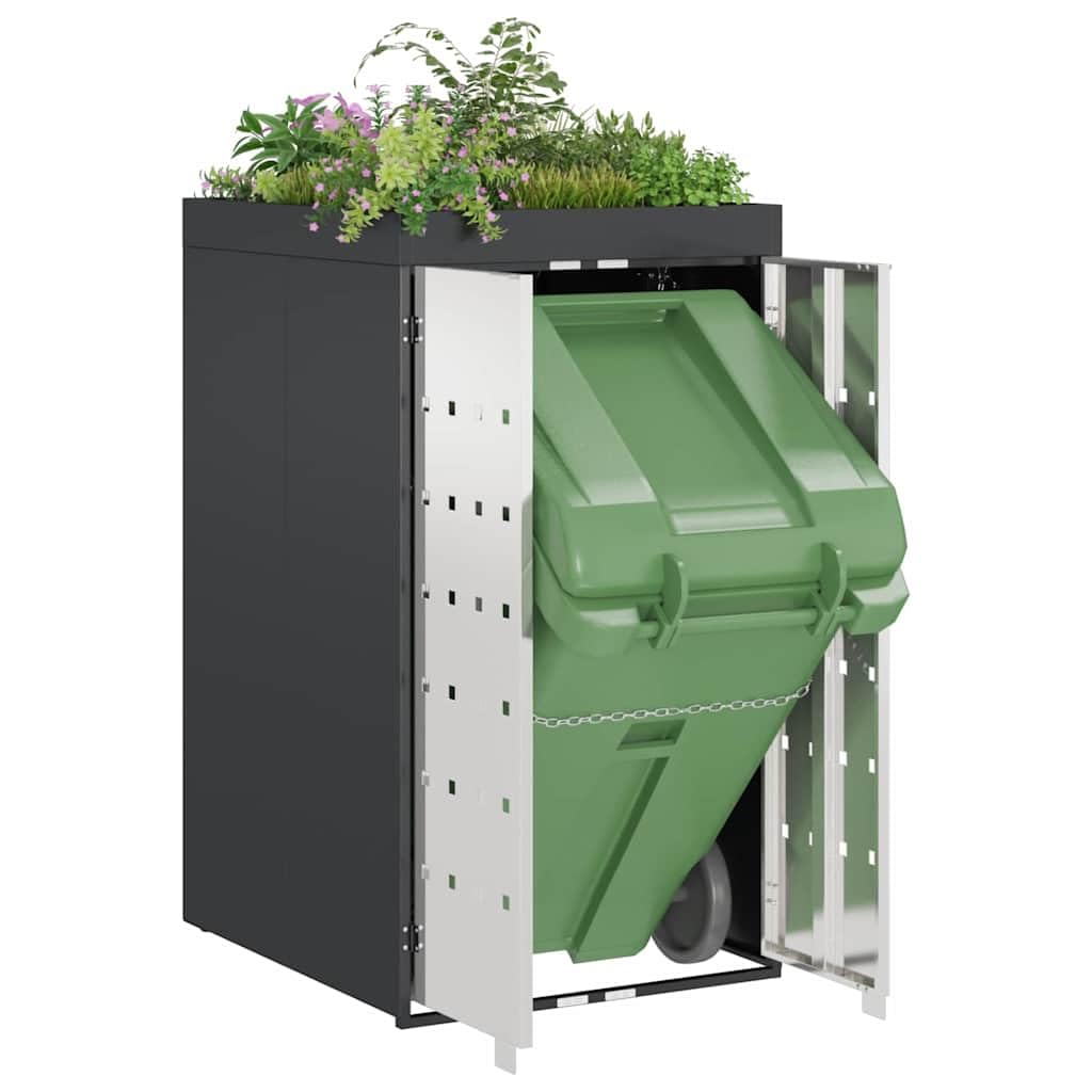 Almacenamiento de Contenedor Rodante con Techo de Maceta para Contenedor de 240L,Accesorios para contenedores de residuos,Soportes para contenedores de residuos,27.3kg-42018687