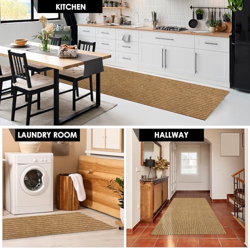 koloko 2ft x 6ft Runner Rug Non-Slip Outdoor Indoor Carpet Runner Custom Size Floor Runners Area Rugs Mat with Rubber Backing for Hallway Entryway Balcony Patio Kitchen Garage Stair Laundry by koloko - Image 7