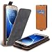 Produktbild Lelogo Galaxy J7 2016 Hülle, Leder Tasche für Samsung Galaxy J7 (2016) Handyhülle Flip Case Schutzhülle (Schwarz)