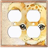 Metal Light Switch Plate Cover Cute Baby Animal Cheetah ANM033