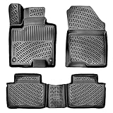 RizLiner Kia Sportage 2023-2026 (No Hybrid Models) Floor Mats 3D Custom Fit Compatible with Kia Sportage Car Mats Laser Measured 1st & 2nd Row Floor Liners All Weather Odorless Non-Slip TPE (Black)