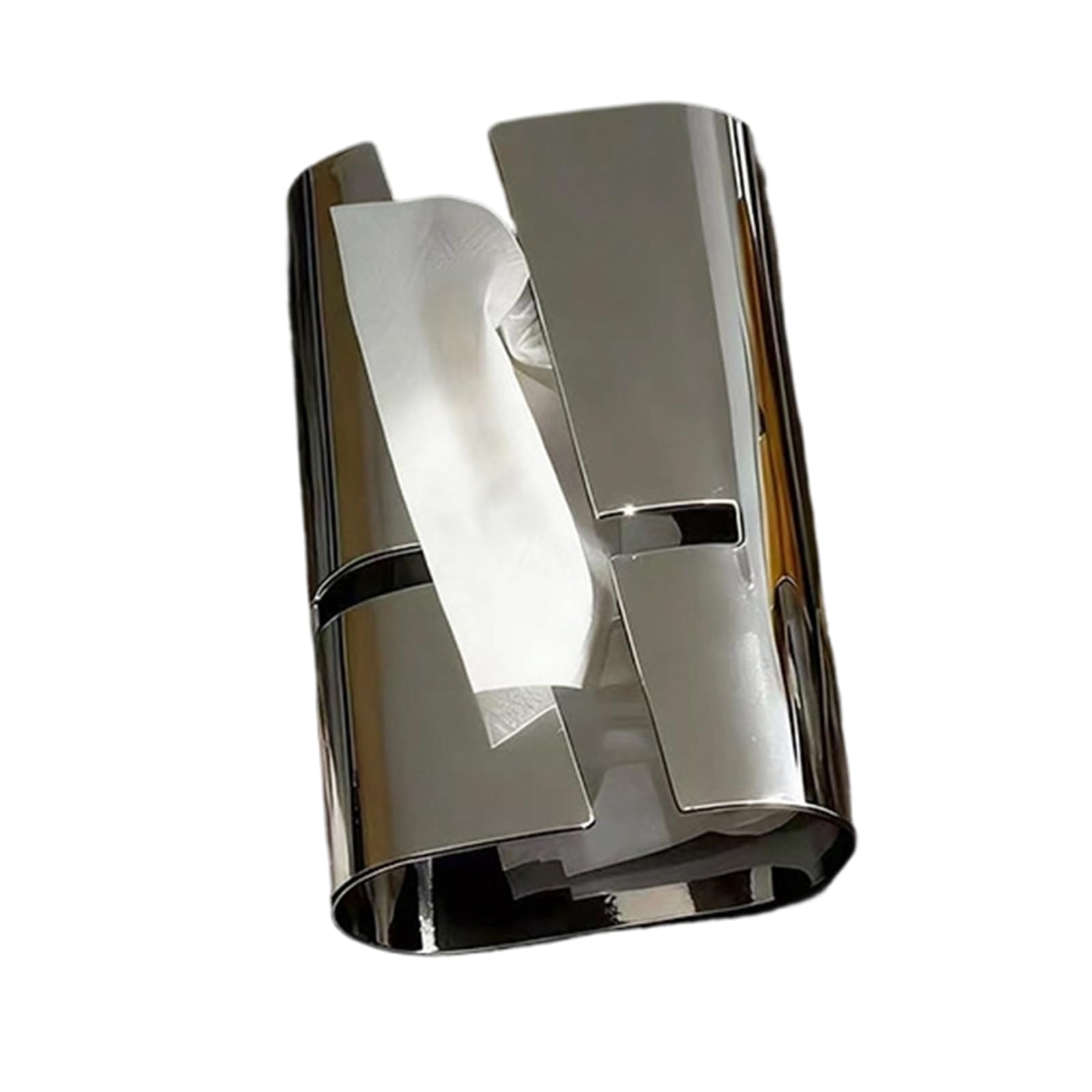 Nucelit Modern Curved Design Tissue Box Holder Stylish for Living Room Decor Kitchen Storage Supplies