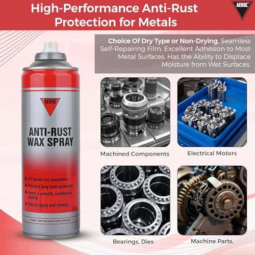 Image of Aerol Anti - Rust Wax Film for Moulds & Dies (300g /458ml) | Quick-Drying Green Corrosion Inhibitor for Metal Storage & Preservation