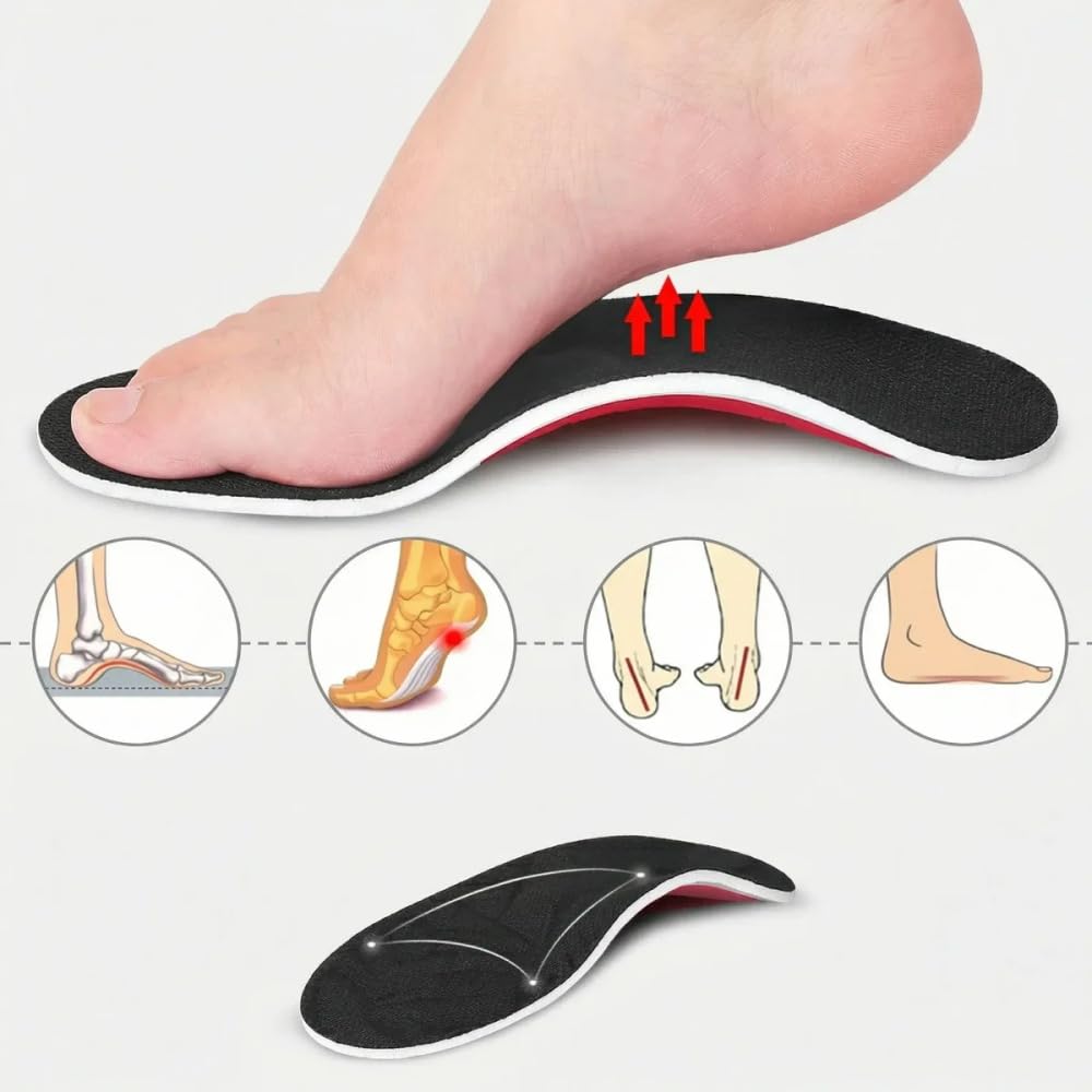 physeli ArchiStep | Semelles de Soutien de la Voûte Plantaire - intérieures respirantes, intérieures découpables,élastiques, pour homme et femme, pour le bureau.