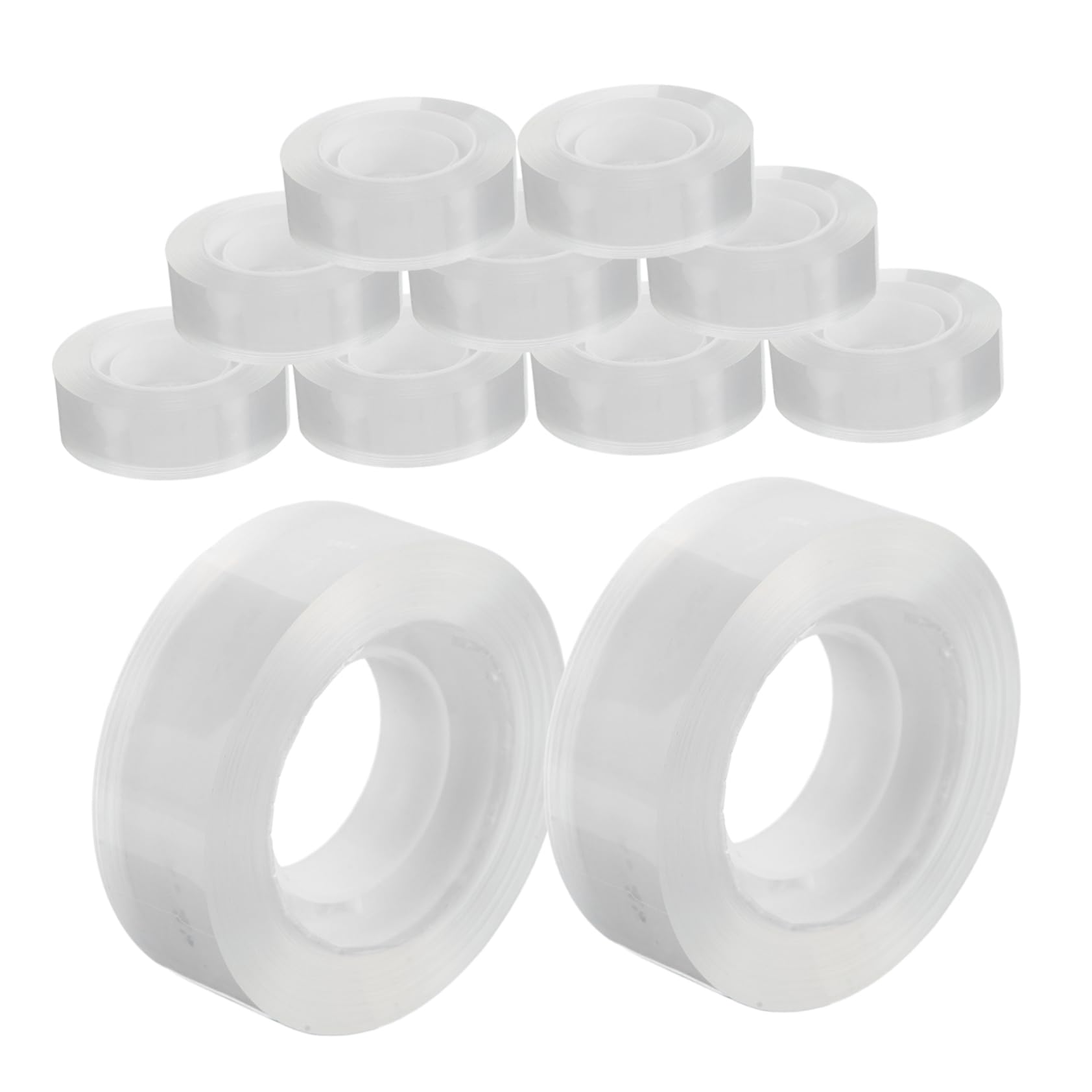 VILLCASE Nastro Trasparente 48 Pezzi, Ricariche Adesive per Dispenser | Pezzi da 18mm, Colla per Carta e Correzioni Discrete, Scuola e Ufficio, Uso Quotidiano e Compiti Festa Scuola Decor