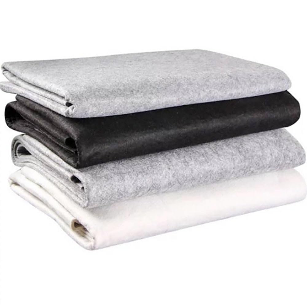 Arkusz Filcowy z Włókna Wełnianego 5mm do Sztuki Szycia DIY 1 Szt | Elastyczne Opcje Rozmiarów, Trzy Neutralne Kolory, Trwała Konstrukcja Mieszanych Włókien(White,100x200cm)
