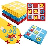 Tic Tac Toe Mini Board Games - 12PCS Mini Board Games, 3 Colors for Birthday Party, Family, Travel, Outdoor Activities, Classroom