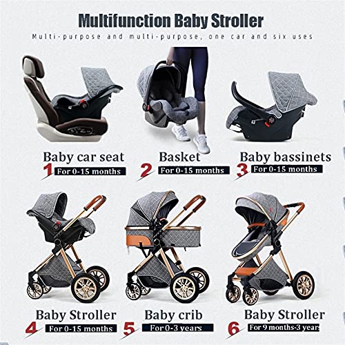 3 In 1 Kinderwagen Wandelwagen Met Fan, Opvouwbaar Pasgeboren Koets Kinderwagen Reissysteem Met Autostoelvoetbescherming… - Afbeelding 3