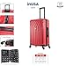 InUSA VASTY Luggage with Spinner Wheels | Durable Lightweight Hardside Suitcase, Travel Bag with Handle and Trolley, 24-Inch Medium Checked Luggage | Red