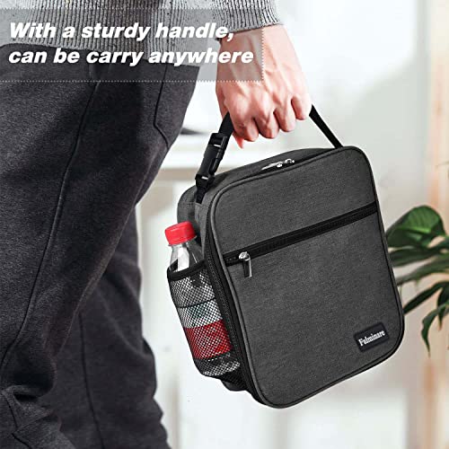 Image of Fulminare Polypropylene Lunch Boxes for Adults - 1300 ML Lunch Box for Kids, with Spoon & Fork - Durable Perfect Size for On-The-Go Meal, BPA-Free & Food-Safe Insulated Lunch Bag (Lunch Bag Grey)