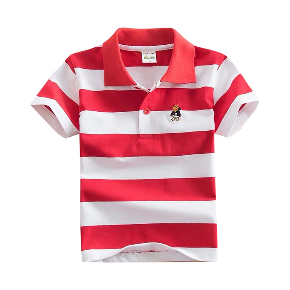 HopscotchBoys Regular Fit Stripe Print Polo T-Shirt