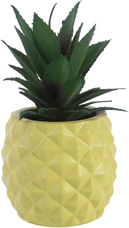 Amazon フラワーポット 人工パイナップル 鉢植え 樹脂プランター ホームデコレーション クラフト ライトイエロー 造花 オンライン通販