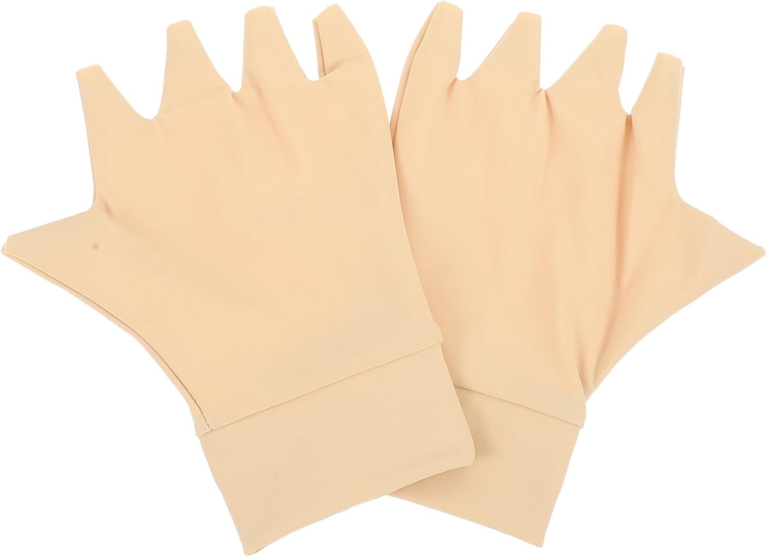 COLLBATH Arthritis Gloves Half-Finger Compression Gloves 1 Pair Breathable Nylon Hand Protectors for Swelling Relief and Joint Support Suitable for Adults and Sports Use