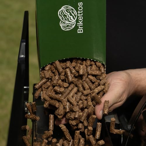 BRIKETTOS Grillpellets – 100% Wallnusschale ohne Zusatzstoffe – Räucherpellets für Smoker, Grill & Pizzaofen mit maximalem Aroma – BBQ Pellets naturbelassen