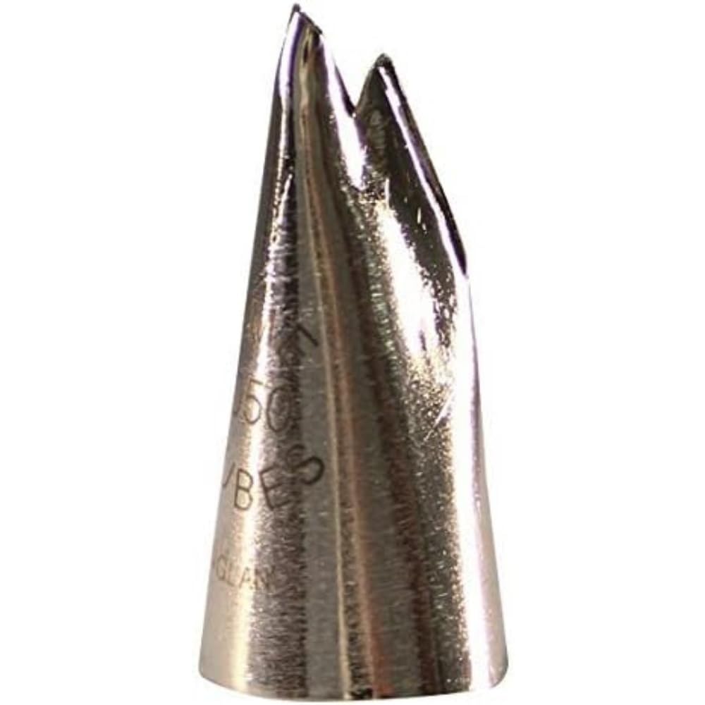 PME Seamless Stainless Steel Small Shallow Design Frill Tube,1.72 x 1.72 x 4 cm