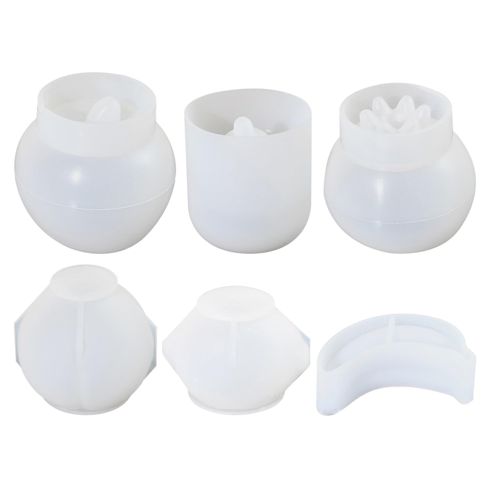 jojofuny Molde de Silicona para Gelatina y Chocolate 6 Piezas en Forma de Frutas Realistas, Superficie Antiadherente y Diseño Compacto Adecuado para Reuniones Familiares