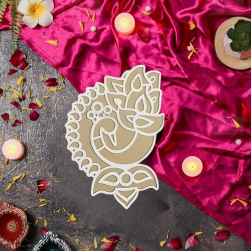 SATYAM KRAFT 1 PCS Reusable MDF Rangoli Mat with Wooden Base.Just...