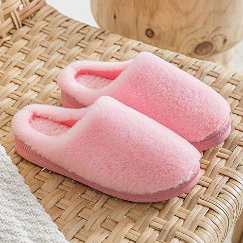Pantoufles Confortables pour Dames, Pantoufles en Coton à l'intérieur pour la Maison pour l'automne et l'hiver-Repas de Viande A_40-41, Chaussons à mémoire de Confort