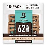 Boveda ハーブ ストレージ用 62-RH 2-ウェイ 湿度 コントロール サイズ 8 保護 最大 1オンス (30 グラム) 花 防止 テルペン ロス オーバー 乾燥 と 成形 10-カウント 再シール バッグ 10
