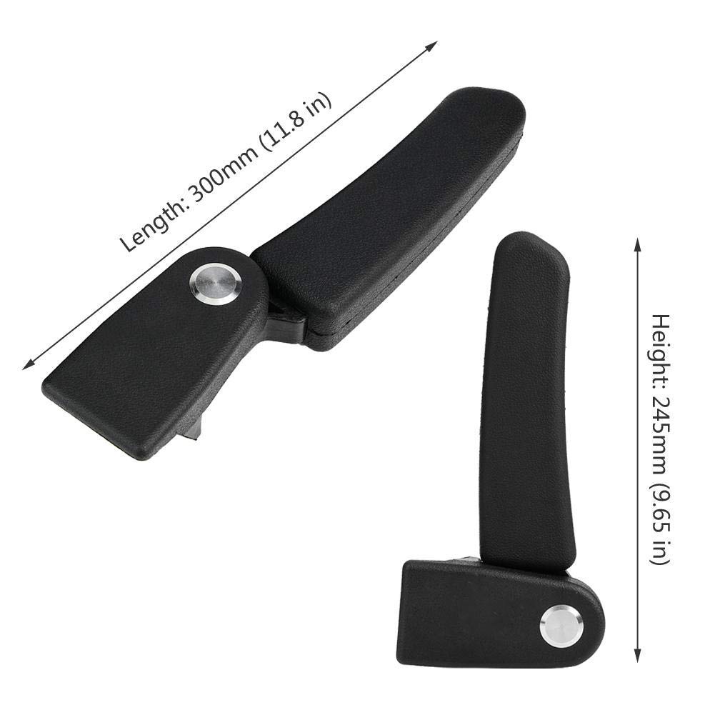 Aramox Paire d'accoudoirs de Passager pour Moto Kit d'accoudoir de siège arrière avec matériel de , 90 ° Repliable