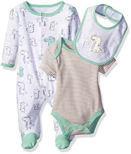 Rene Rofe Baby Boys' 3 Piece Take Me Home Set with Coverall Bodysuit and Bib
