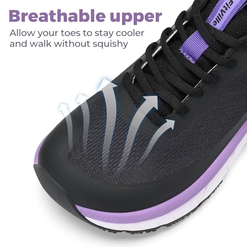 Image of FitVille Wide Toe Box Shoes Women Comfortable Non Slip Wide Walking Shoes Women Swollen Feet Lightweight